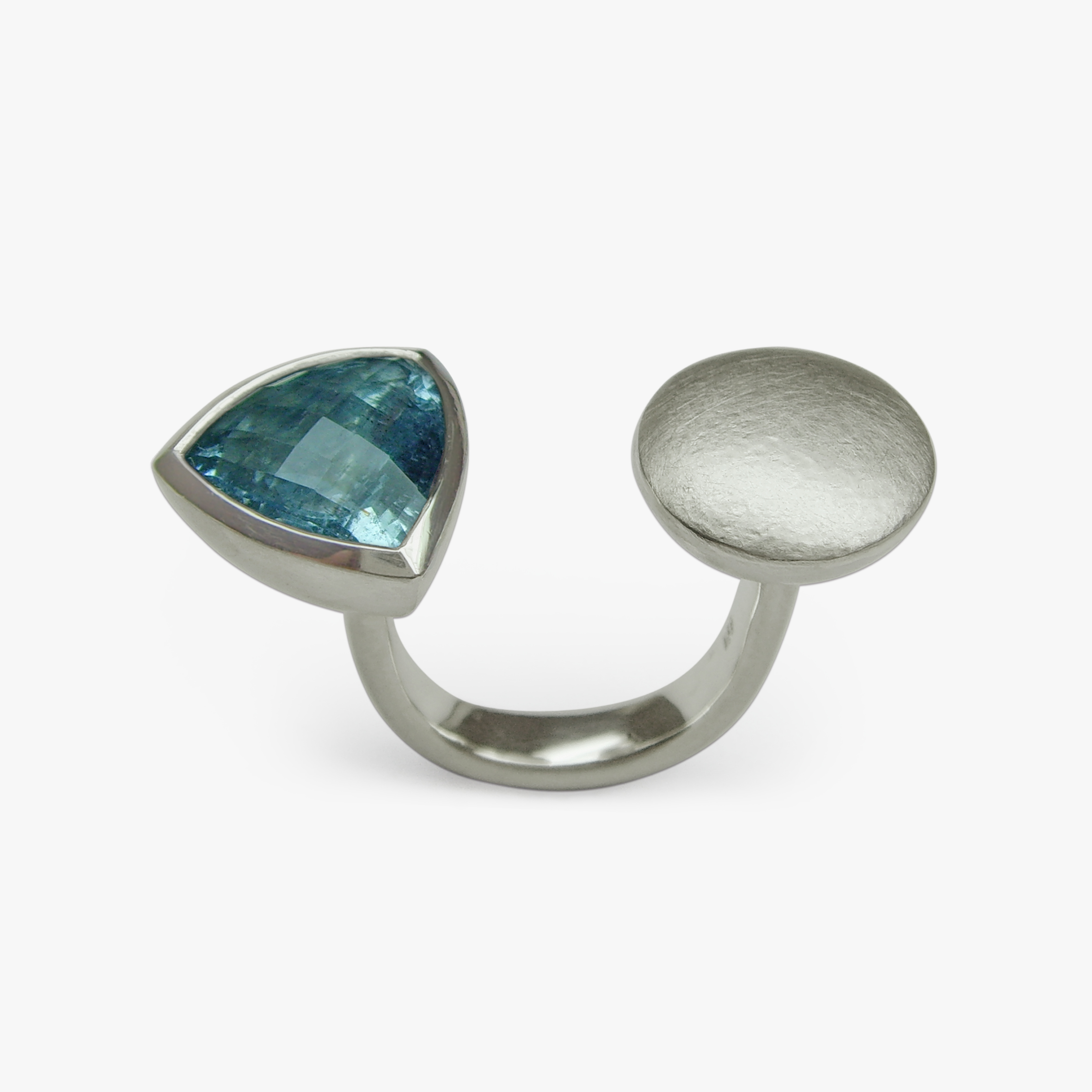 Ring Duett Aquamarin Silber